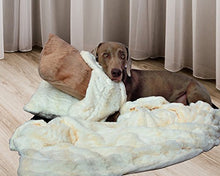 Load image into Gallery viewer, Luxurious Over-Sized Faux Fur Bed Throw Blanket  Cream - EK CHIC HOME