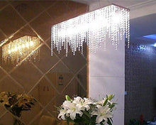 Load image into Gallery viewer, Modern Linear Rectangular Island Dining Room Crystal Chandelier - EK CHIC HOME