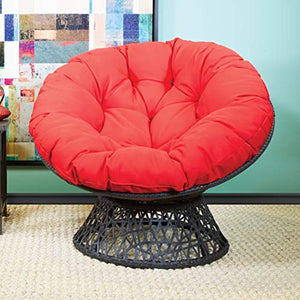 Designs Papasan Chair, Red - EK CHIC HOME