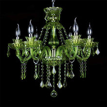 Load image into Gallery viewer, Luxury European Green Glass Color Crystal Chandelier - EK CHIC HOME