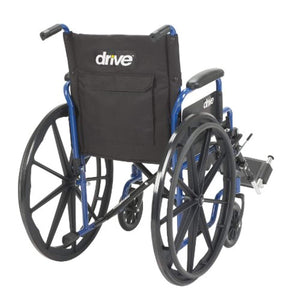 Blue Streak Wheelchair with Flip Back Desk Arms, Elevating Leg Rests - EK CHIC HOME