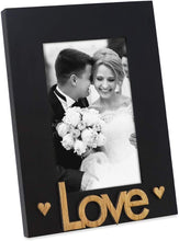 Load image into Gallery viewer, Black Wood Sentiments “Love” Picture Frame, 4x6 inch - EK CHIC HOME