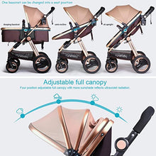 Load image into Gallery viewer, Convertible Bassinet Stroller Compact Single Baby Carriage Toddler Seat Stroller Luxury Pram Stroller add Cup Holder - EK CHIC HOME