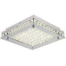 Load image into Gallery viewer, Dimmable LED Ceiling Lights, 10inch Glass Shade Crystal Flush Mount Ceiling Light - EK CHIC HOME