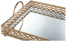 Load image into Gallery viewer, Antique Gold Mirrored Tray - EK CHIC HOME