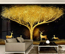 Load image into Gallery viewer, Wall Mural 3D Wallpaper Luxury Golden Tree Elk  Wall Decoration Art 200cm×140cm - EK CHIC HOME