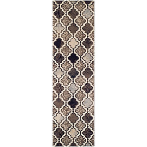 Superior Elegant Viking Area Rug, Bold Trellis Vintage Pattern, 8' x 10', Ivory - EK CHIC HOME