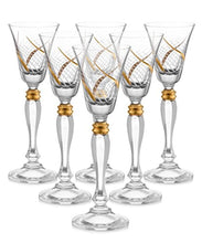 Load image into Gallery viewer, Crystal  Cordial Liquor Glasses, 7&quot; Height, 2 oz,24K Gold - EK CHIC HOME