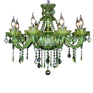 Luxury European Green Glass Color Crystal Chandelier - EK CHIC HOME