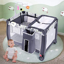 Load image into Gallery viewer, Baby Playard, Convertible Playpen with Bassinet, Changing Table, Foldable Travel Bassinet Bed with Music Box - EK CHIC HOME