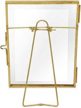 Load image into Gallery viewer, 4x6 (2-Pack), Antique Gold, Vintage Style Brass and Glass, Metal Floating - EK CHIC HOME