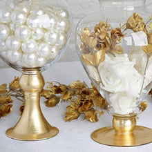 Load image into Gallery viewer, Set of 3 Metallic Gold Rimmed Apothecary Glass Candy Jars - EK CHIC HOME
