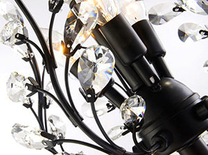 Vintage Crystal Branch Chandeliers Black With 7 Light - EK CHIC HOME