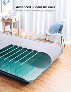 Queen Size Inflatable Air Bed with Built-in Electric Pump & Storage Bag - EK CHIC HOME