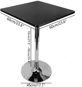 Bar Dining Table - Rotary Square Adjustable 360 Degree - EK CHIC HOME