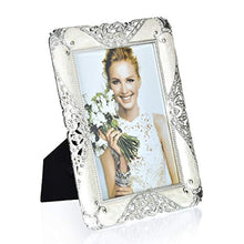 Load image into Gallery viewer, 8x10 Picture Frame  Silver Plated Metal | Inlay Rhinestones Photo Frame Blocks Display - EK CHIC HOME