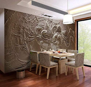 3D Embossed Cement Female Wallpaper Sculpture Art Wall Murals for Living Room Luxury Home Decor Bedroom - EK CHIC HOME