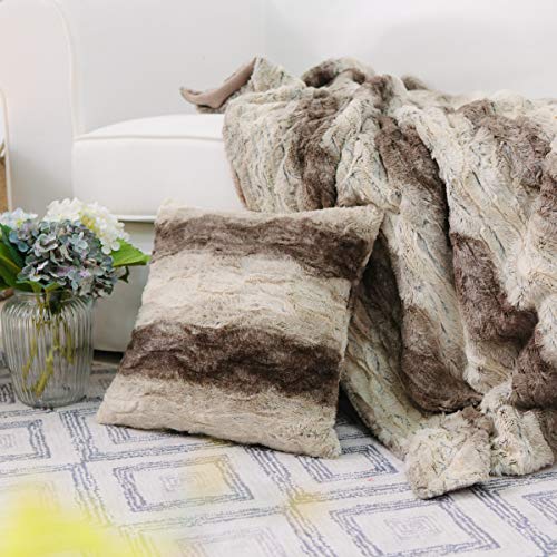 Throw Blanket and Pillow Cover Set Sherpa 50
