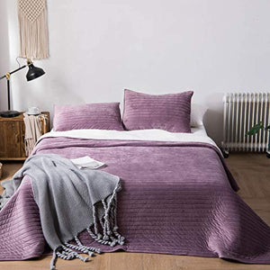 Plush Velvet Lavish Design Quilt Set with Reversible Luxurious Bedding - EK CHIC HOME