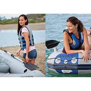 Mariner 3, 3-Person Inflatable Boat Set with Aluminum Oars and High Output Air Pump (Latest Model) - EK CHIC HOME