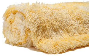 Fur Sherpa Throw BlanketSuper Soft Shaggy Fuzzy Fluffy Elegant  (50" x 65") - EK CHIC HOME
