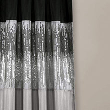 Load image into Gallery viewer, ULTRA CHIC Night Sky Panel (Single Curtain), 84&quot; x 42&quot; Silver and Black - EK CHIC HOME