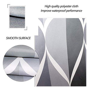 Luxury Gray Shower Curtain 72"x72", Gray Water/Teardrop - EK CHIC HOME