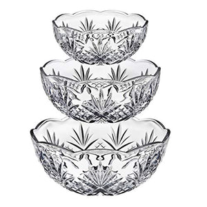 Bowl Set for Salad Crystal Collection - Set of 3 - EK CHIC HOME