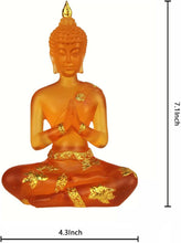 Load image into Gallery viewer, Amber Buddha Statue Buda Figurine Zen Decoration 7 Inch - EK CHIC HOME