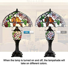 Load image into Gallery viewer, Tiffany Style Table Lamp Victorian Hummingbird Floral Stained Glass - EK CHIC HOME