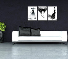 Load image into Gallery viewer, 3 Pieces Elegance Lady Canvas Prints Contemporary  - 48&quot;W x 24&quot;H - EK CHIC HOME