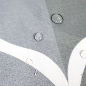 Luxury Gray Shower Curtain 72"x72", Gray Water/Teardrop - EK CHIC HOME