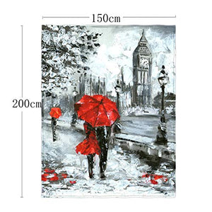 60 x 80 Inch Oil Painting London Super Soft Throw Blanket - EK CHIC HOME