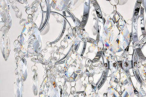 Modern Pendant Chandelier Crystal Raindrop Lighting Ceiling Light Fixture  D16 in x H18 in - EK CHIC HOME
