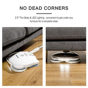 Cordless Electric Spin Mop, Spray Wireless Dual- Head Mop with LED Light - EK CHIC HOME