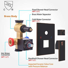 Load image into Gallery viewer, 16 Inches Oil Rubbed Bronze Shower Faucets Sets Complete Bathroom Rain Mixer Shower System - EK CHIC HOME