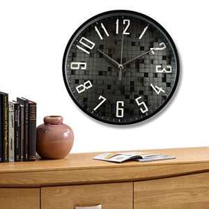Silent 3D Non Ticking Wall Clock | Decorative Round Wall Clock | - EK CHIC HOME