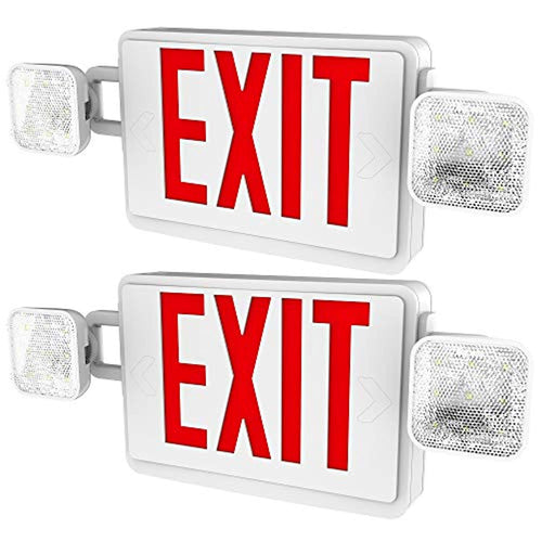 2 Pack Double Sided LED Emergency EXIT Sign - EK CHIC HOME