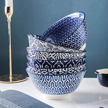 Load image into Gallery viewer, Porcelain Bowls Set - Set of 6, ceramic bowls Gift Pack - EK CHIC HOME
