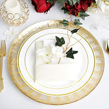 Load image into Gallery viewer, Glass Chargers for Dinner Plates - with Gold Rim - Set of 4 - EK CHIC HOME