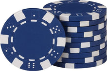 Load image into Gallery viewer, Texas Hold &#39;em Clay Poker Chip Set with Aluminum Case, 500 Striped Dice Chips - EK CHIC HOME