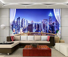Load image into Gallery viewer, Wall Mural 3D Wallpaper Blue Night View, City Building Wall Decoration Art - EK CHIC HOME