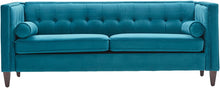 Load image into Gallery viewer, 78&#39;&#39; W Velvet Mid-Century Sofa with Bolster Pillows - EK CHIC HOME