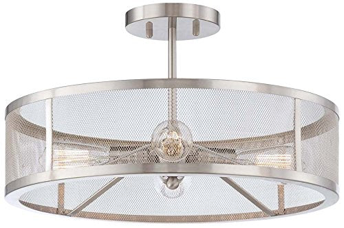 Semi Flush Mount Ceiling Light 4 Round Glass Lighting Fixture - EK CHIC HOME