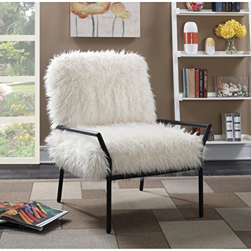 Chloe Accent Chair, Alabaster White: Kitchen & Dining - EK CHIC HOME