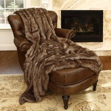 Load image into Gallery viewer, Faux Fur Throw - Full Blanket - Coyote - 58&quot;W x 84&quot;L - (1 Throw) - EK CHIC HOME