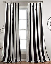 Load image into Gallery viewer, Room Darkening Striped Window Panel Curtains Set (Pair), 84&quot; x 52&quot; - EK CHIC HOME