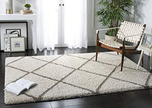 Load image into Gallery viewer, Hudson Shag Collection  Ivory and Grey Moroccan Diamond Trellis Area Rug (8&#39; x 10&#39;) - EK CHIC HOME