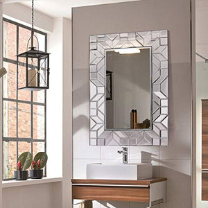 Large Framed Rectangular Bathroom Mirror - EK CHIC HOME