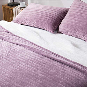 Plush Velvet Lavish Design Quilt Set with Reversible Luxurious Bedding - EK CHIC HOME